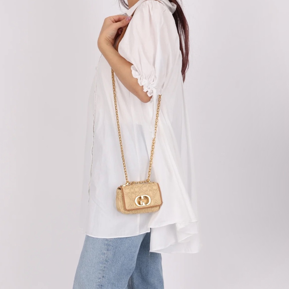 Dior Raffia Caro Mini Bag - Picture 5 of 7
